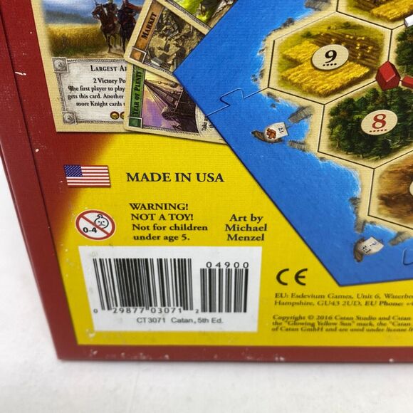 Klaus Teuber's Catan CT 3071 Trade Build Settle Board Game 5th Ed. New Open Box - Picture 11 of 12